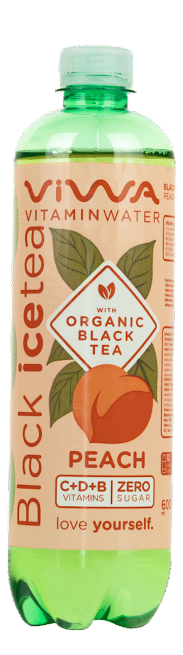 ViWa Black Tea Peach 0,6L * 12 Short dated