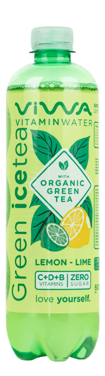 ViWa Green Tea Lemon Lime 0,6L * 12 Short dated